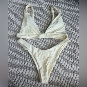 Pastel Yellow Shein bikini set